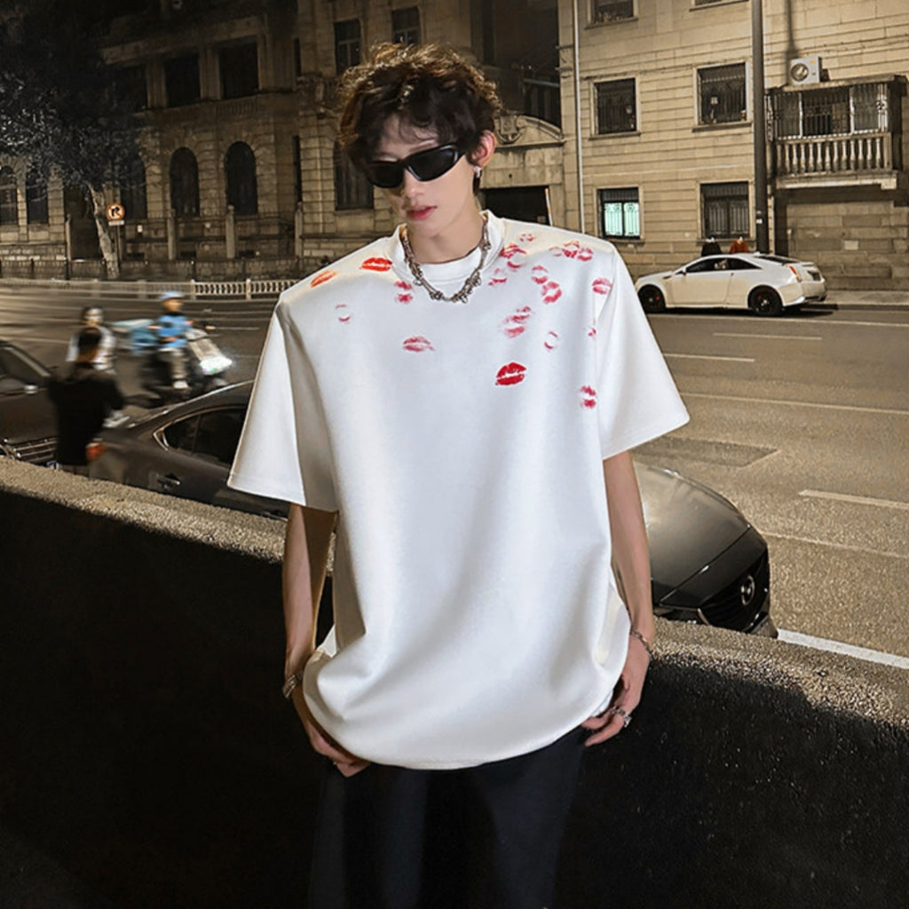 T-shirt à manches courtes pour homme structure et tendance avec un Loo