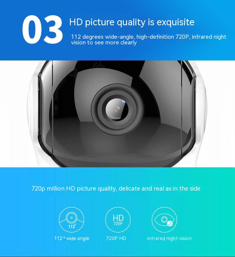 HD Night Vision Maison Surveillance à 360 degrés Caméra WiFi sans fil