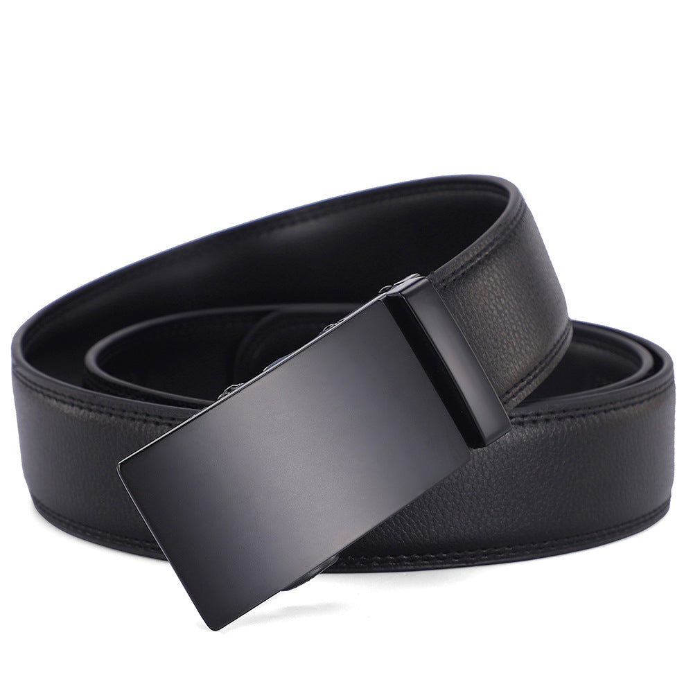 Ceinture de cowhide à boucle automatique pour hommes