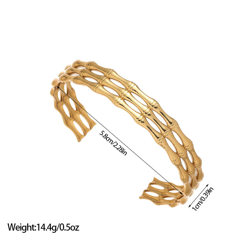 European And American Geometric Minimalist Cool Style Titanium Bracelet en acier avec coeur A