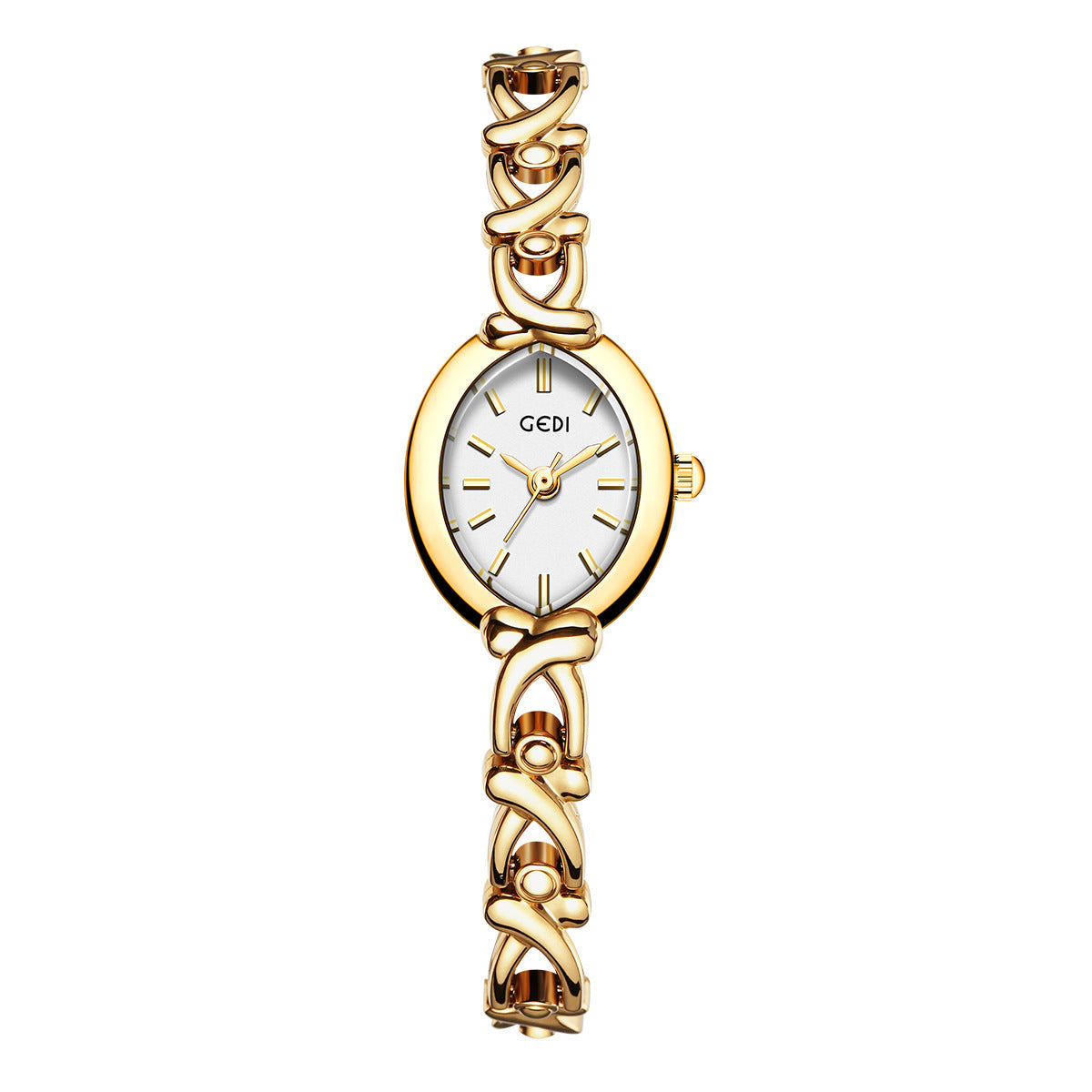 Montre Quartz pour femme - Slim design élégant avec bande en acier inoxydable et résistant à l'eau