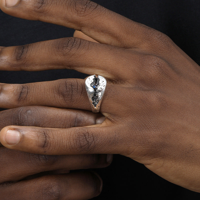 Homme Vintage bague réglable personnalisée