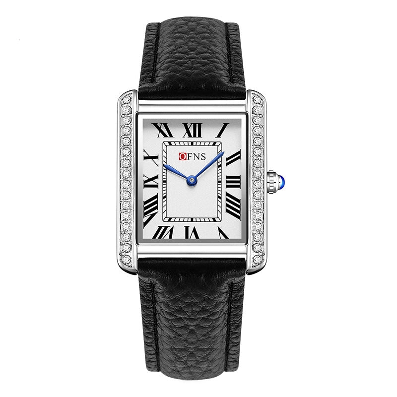 Retro Diamond Inlaid Haut de gamme de montres Quartz pour femmes