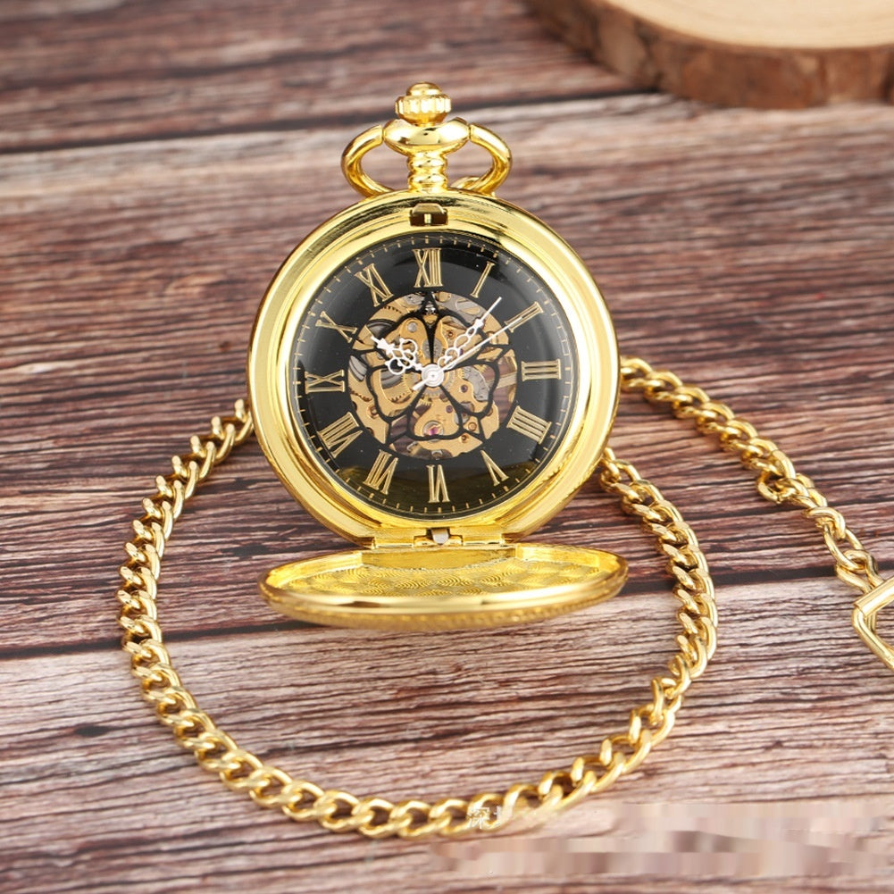 Flip collier or double face blindé manuel manipulator montre de poche