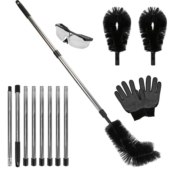 10.5FT brosse de nettoyage de gouttière avec poignée télescoping gouttière de pluie gouttière extensible