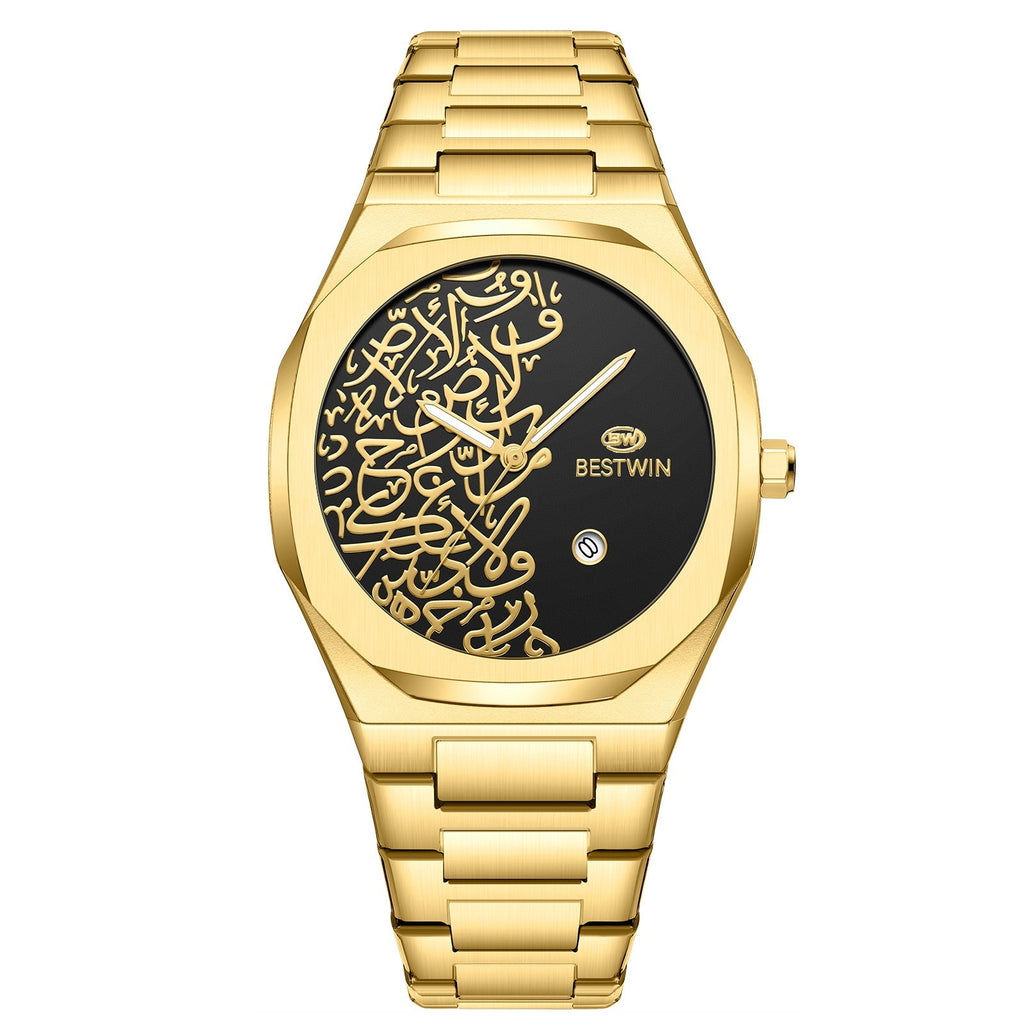 Montre homme Quartz avec un motif en marbre