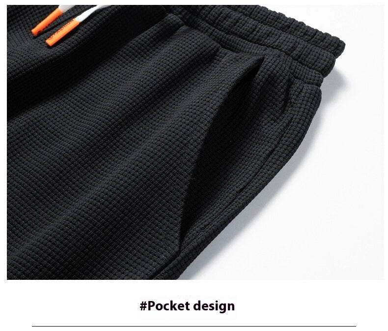 Tendance de mode homme Waffle à capuche Casual Sports Suit
