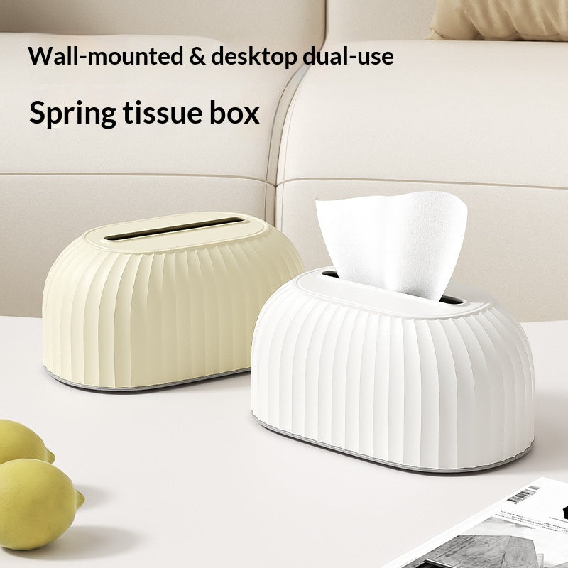 Boîte à tissu murale avec mécanisme de levage automatique à ressort
