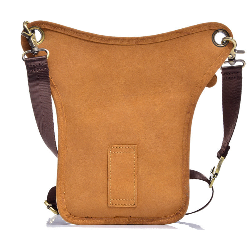 Véritable sac de taille en cuir pour hommes extérieur