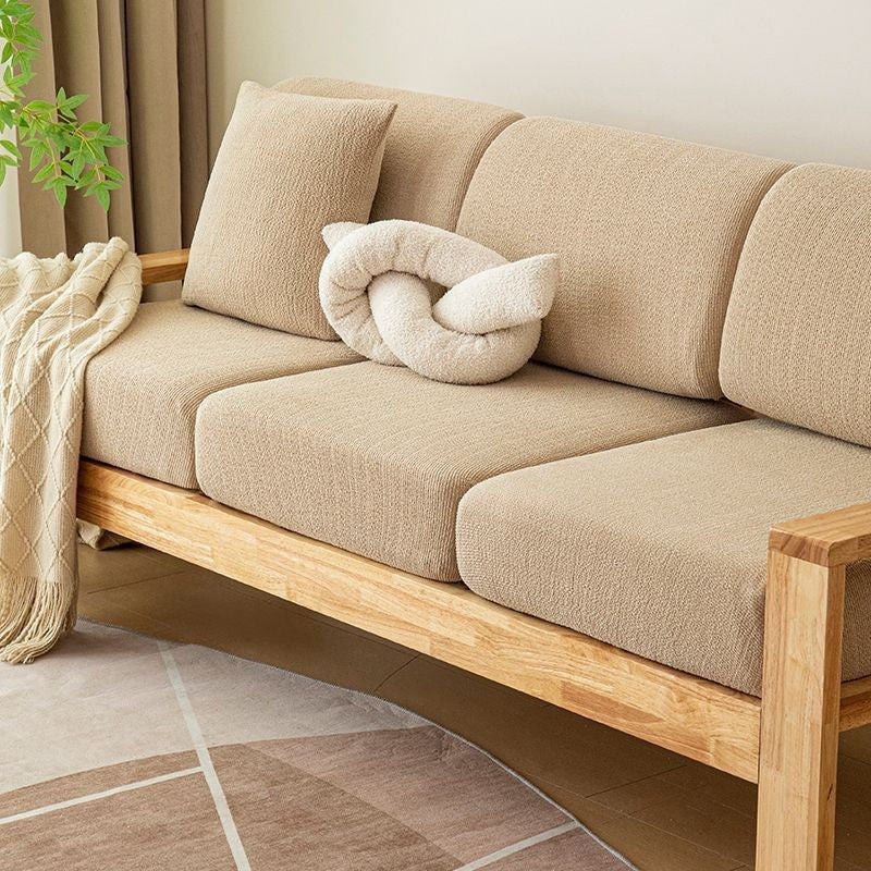 Couvercle de coussin antidérapant en bois massif tout-saison