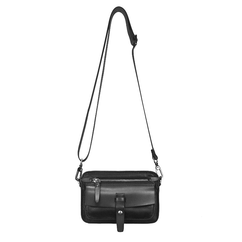 Sac à épaule multi-usages masculins en cuir de vache plein-grain