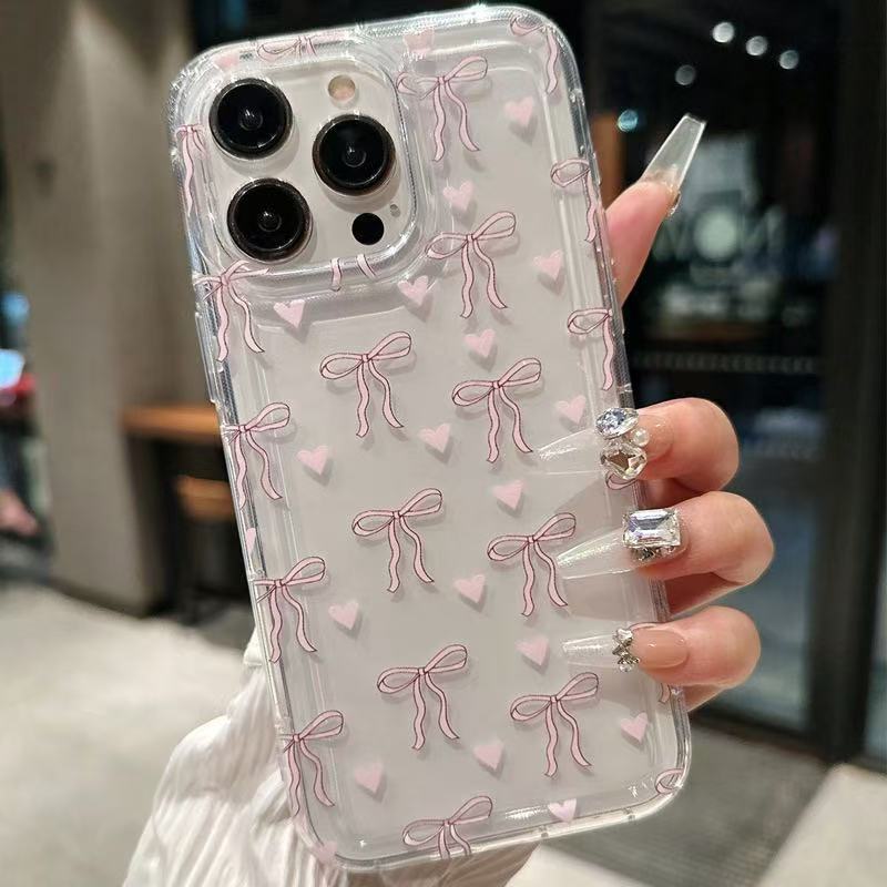 Fille Bow Étui de téléphone tout compris résistant à la chute