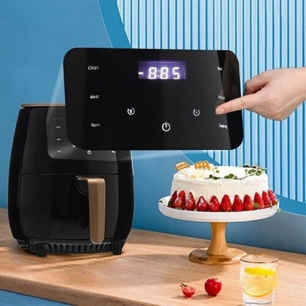 6L Air Fryer Grande capacité écran tactile numérique Mulitifonction huile cuisine gratuite