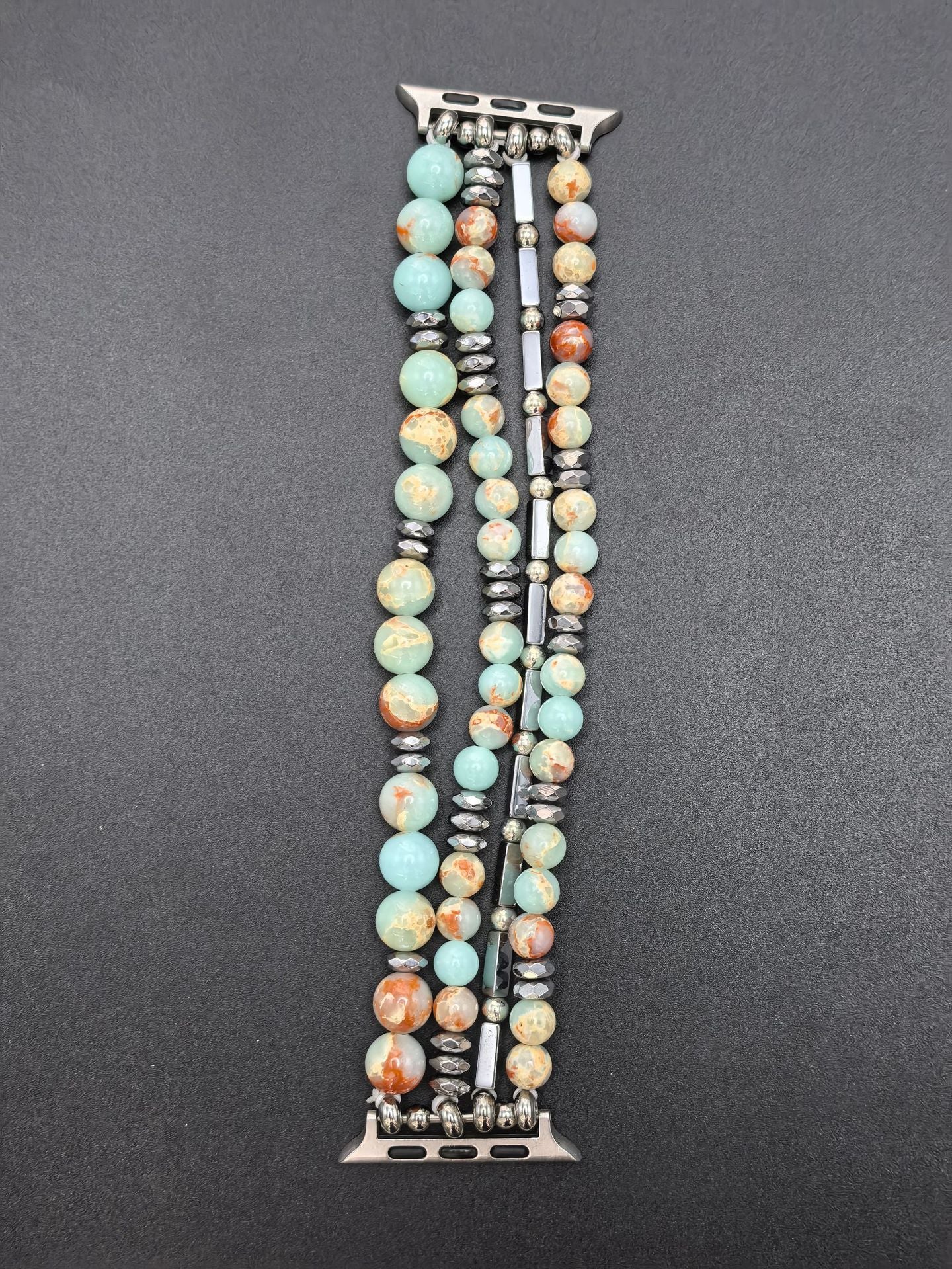 Bande de perles en pierre naturelle de Bohemian pour la série de montres Bracelet de remplacement pour IWatch Femmes Hommes