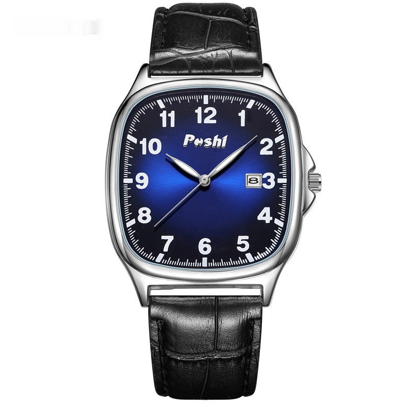 Montre Quartz de ceinture rétro carrée pour hommes