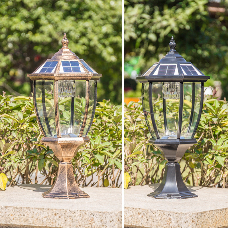 Solar Pilier Lampe Cour extérieure