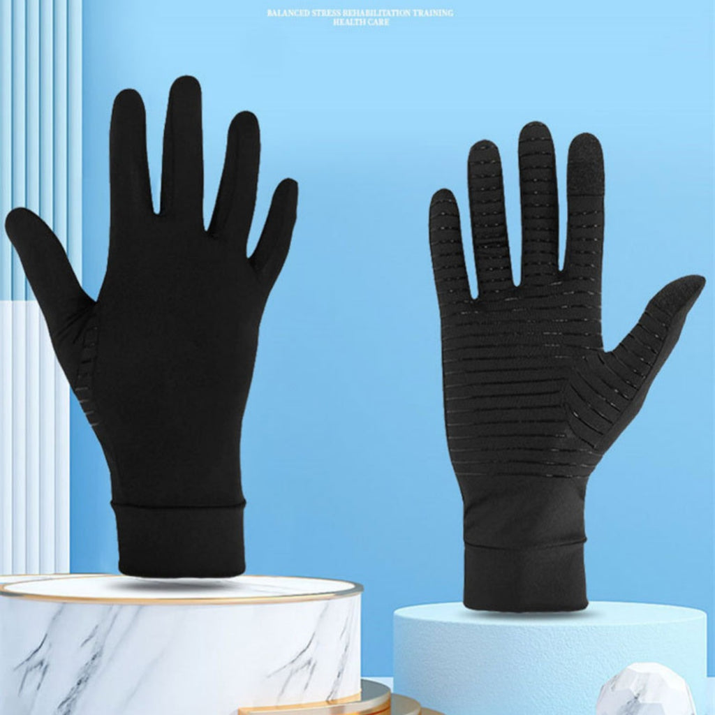 Gants d'écran à pression de fibre de cuivre Ion plein doigt