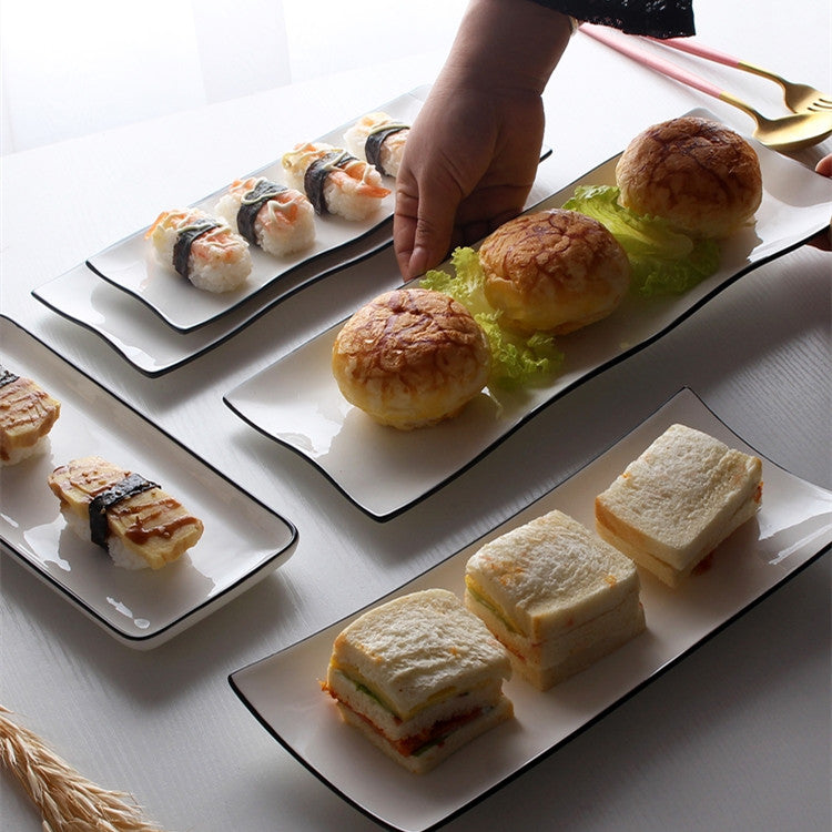 Assiette japonaise Sushi simple en céramique