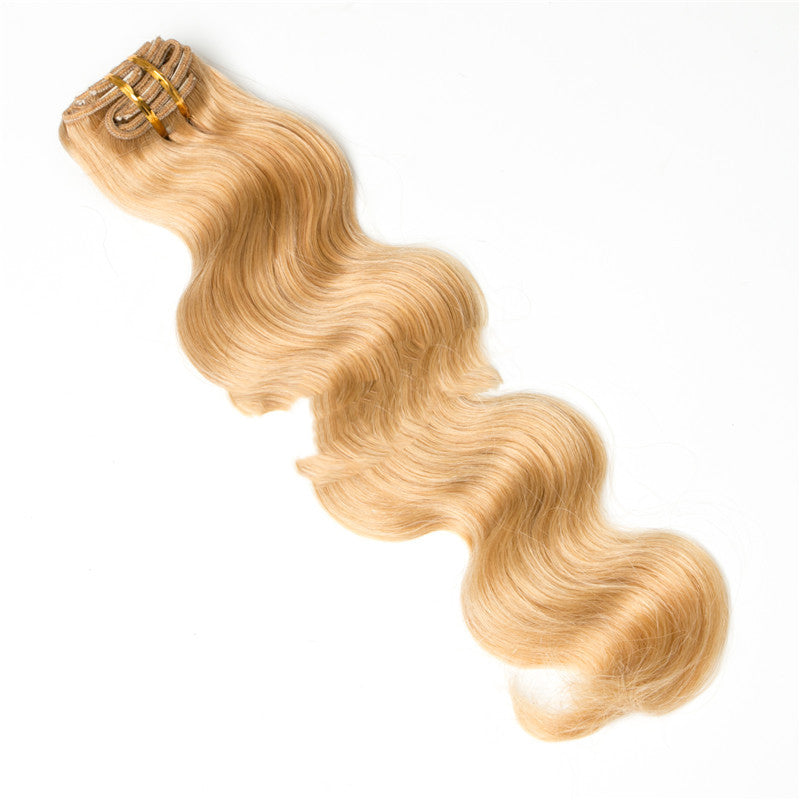 Huit pièces de remplacement de cheveux de carte réel
