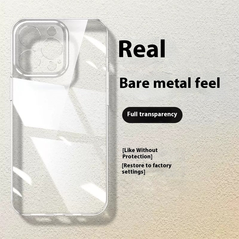 All-inclusive Lens Simple Protective Cover 13 Case de téléphone non jaune transparent sur glace