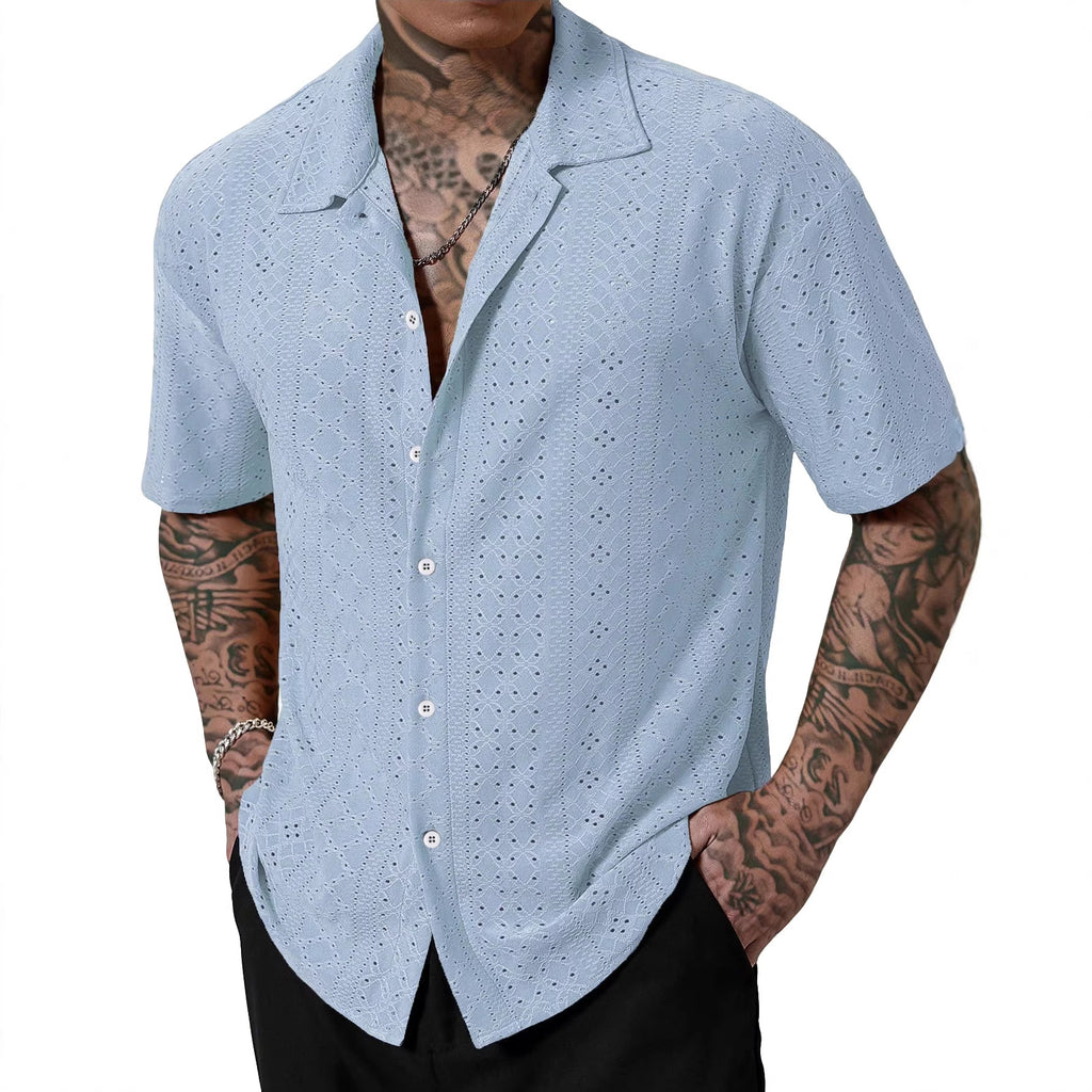 Chemise à manches courtes respirante pour homme