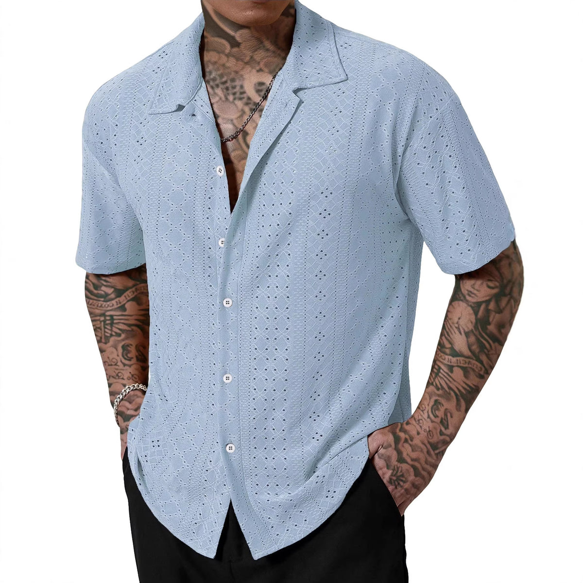 Chemise à manches courtes respirante pour homme