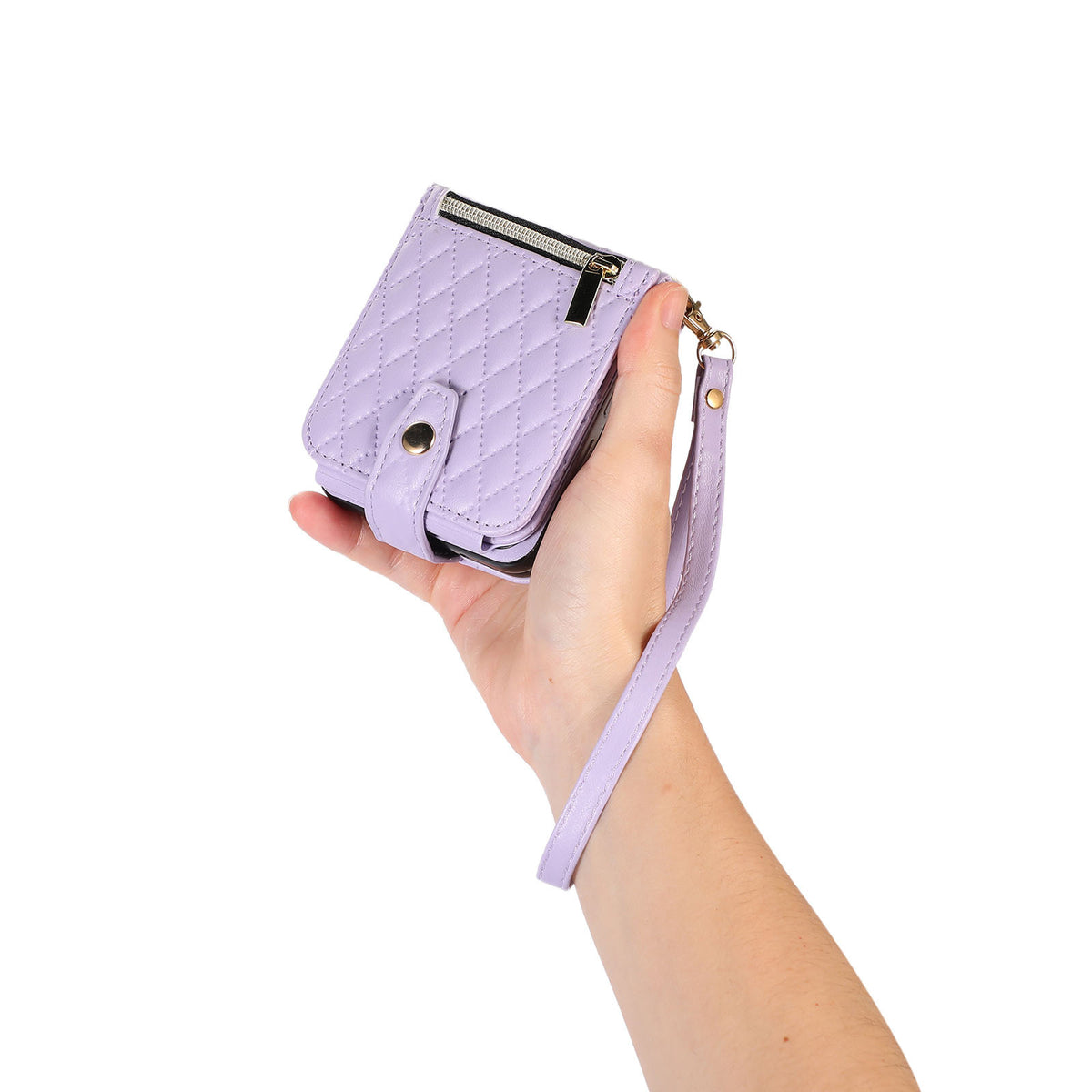 Étui en cuir plongeant sur une épaule couverture de téléphone zipper sac Flip