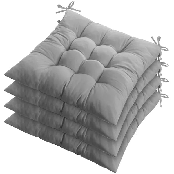 Chaise 4Pcs Coussin Pads Oreiller Soft Tie sur des tapis carrés pour la maison bureau voiture assis