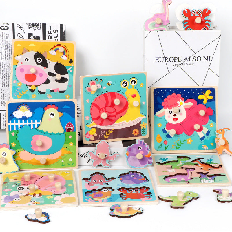Jouets en bois de table de Puzzle d'épingle pour enfants