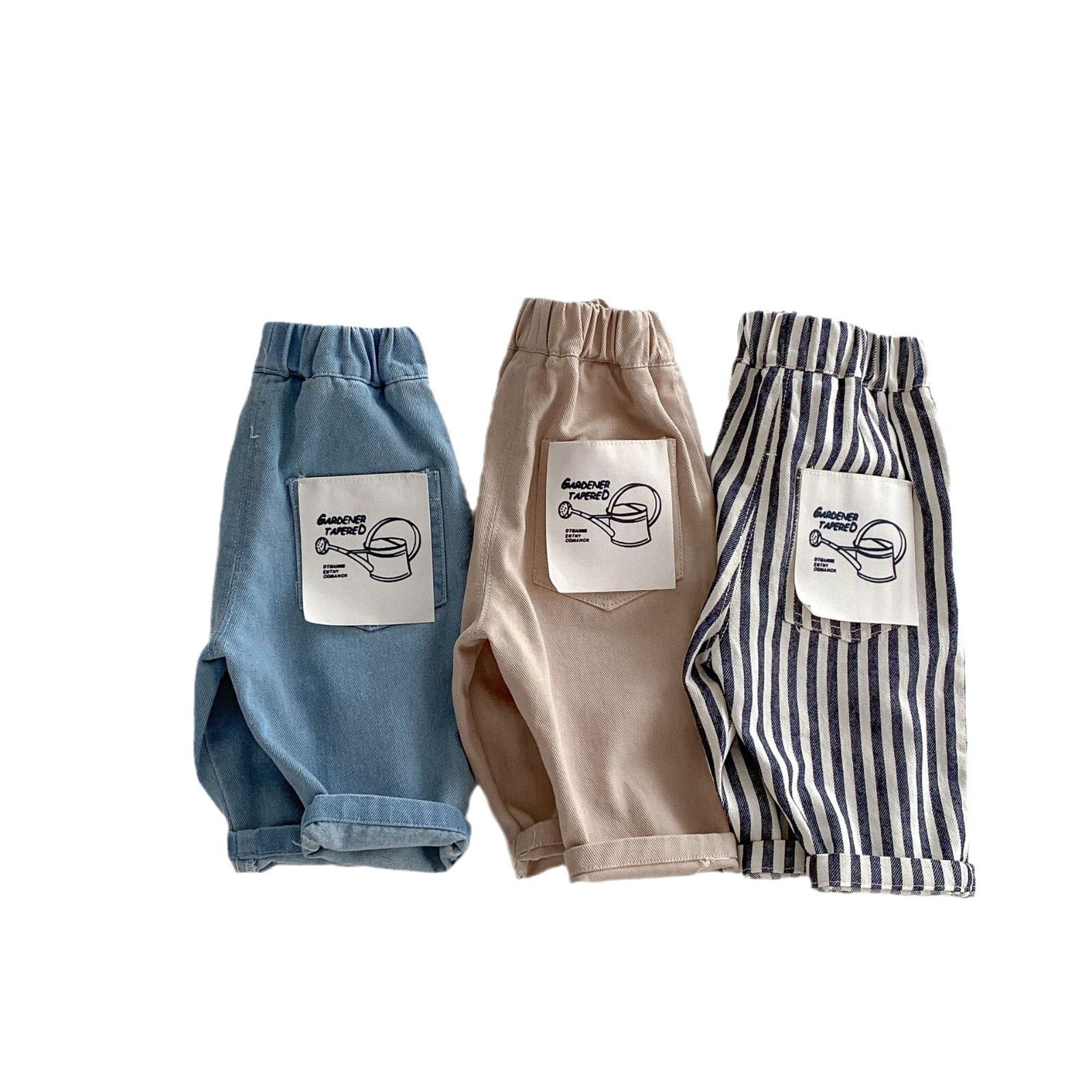 Pantalon casual imprimé de style japonais pour garçons