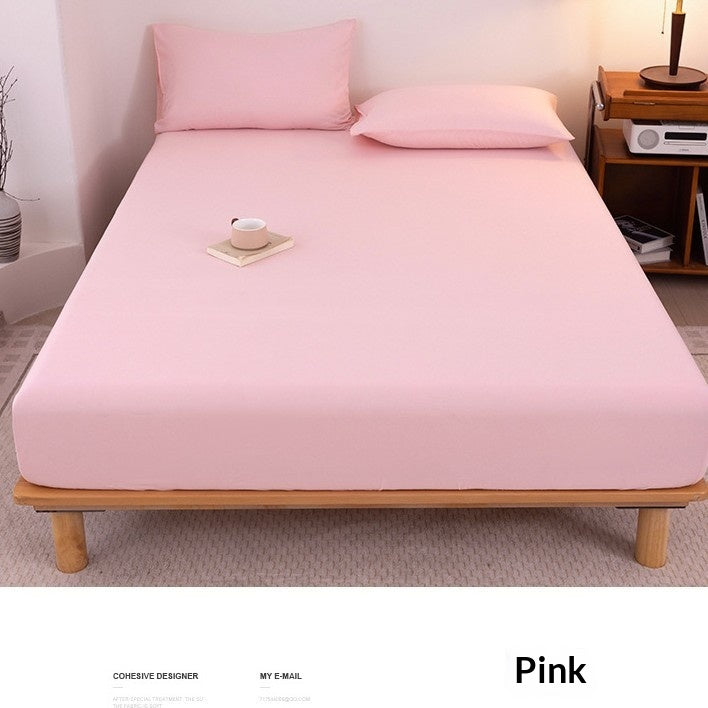 Lavé brossé de couleur solide feuille ajustée anti-dérapant couverture de lit tout-Inclusive Matelas Protecto