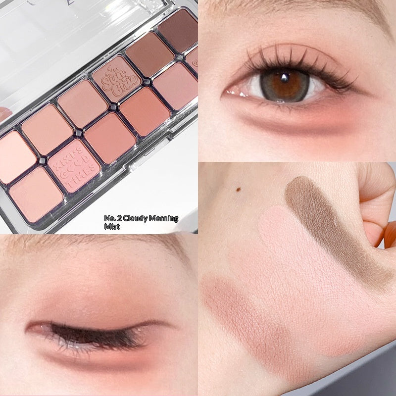 Muse Muse Palette à paupières de 12 couleurs Shimmer Sparkle Matte Highlight Contour Blush Tout