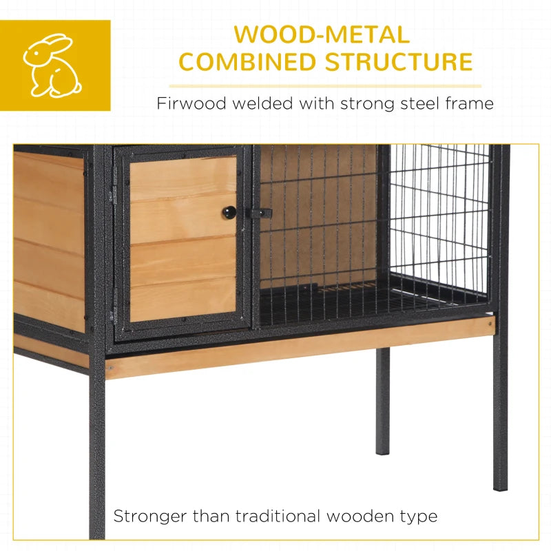 Small animal habitat with metal frame