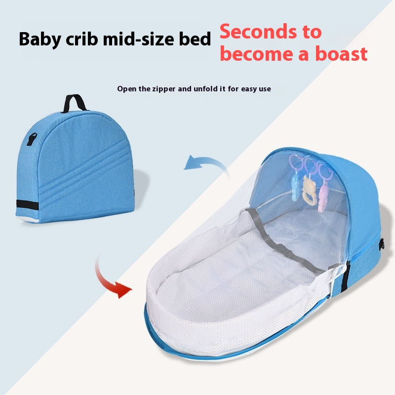 Lit bébé anti-pression pliable portable dans un nouveau-né Isolation Bionic Travel Crib