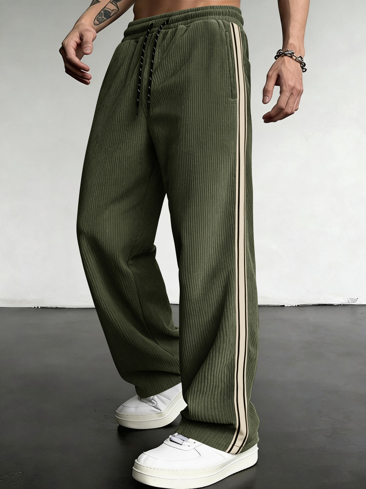 Pantalon respirant à cordon respirant Relaxed-fit Outdoor Casual Straight-leg