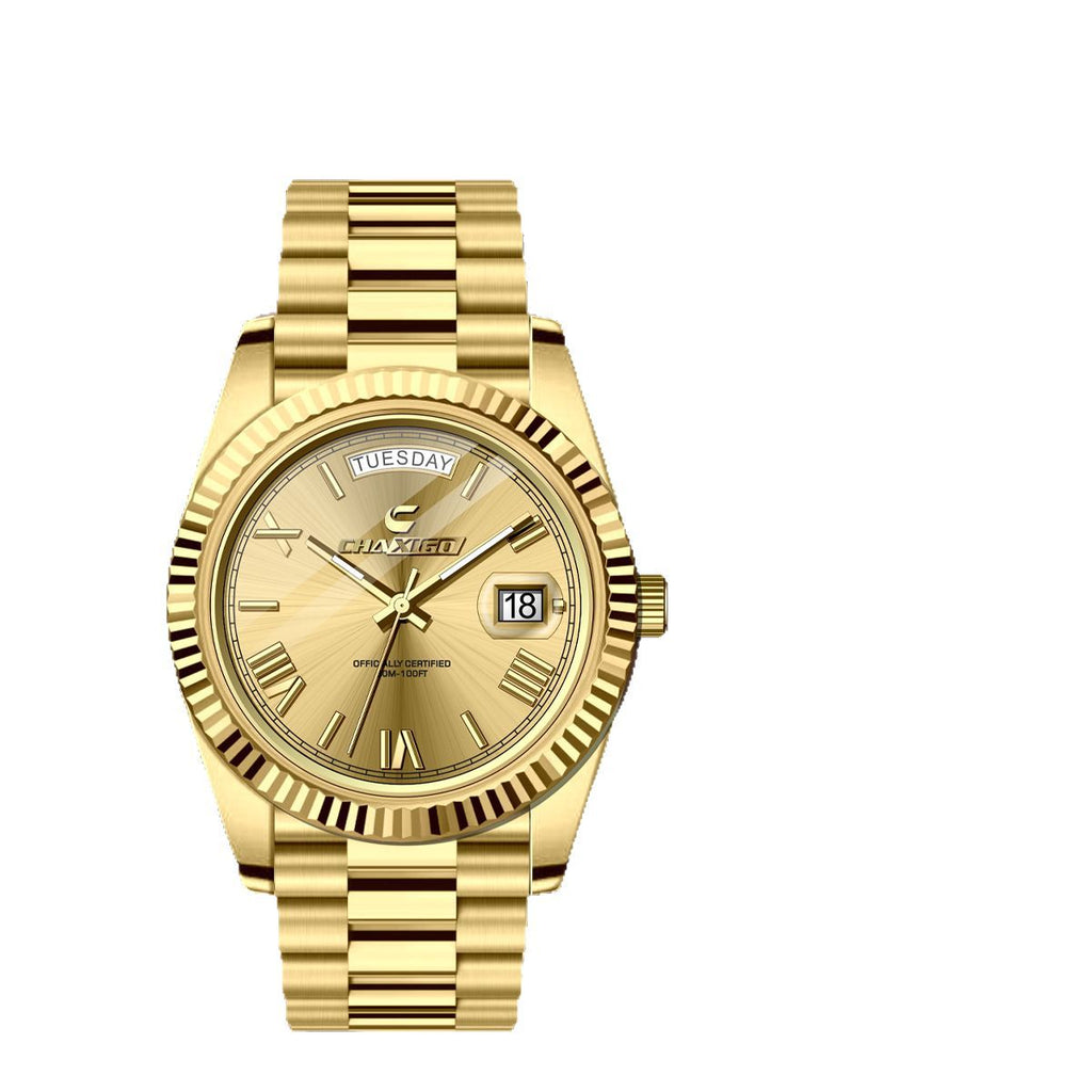 Montres de mode hommes bracelet en acier Grand cadran Quartz Wrist Watch