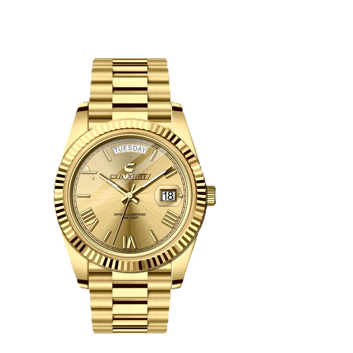 Montres de mode hommes bracelet en acier Grand cadran Quartz Wrist Watch