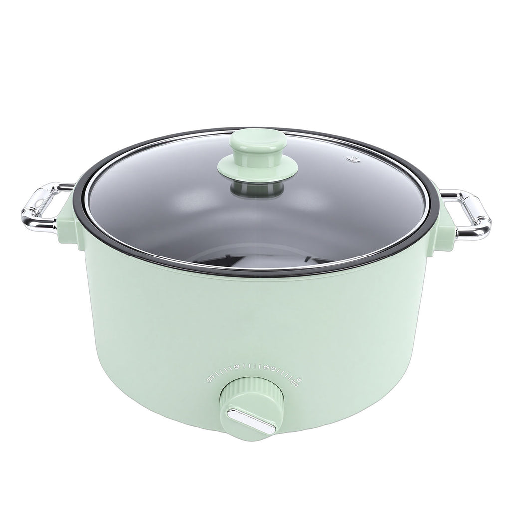 Pot électrique 800W 3L Catégorie alimentaire Revêtement antiadhésif Cuisinière électrique multifonctionnelle avec Stea
