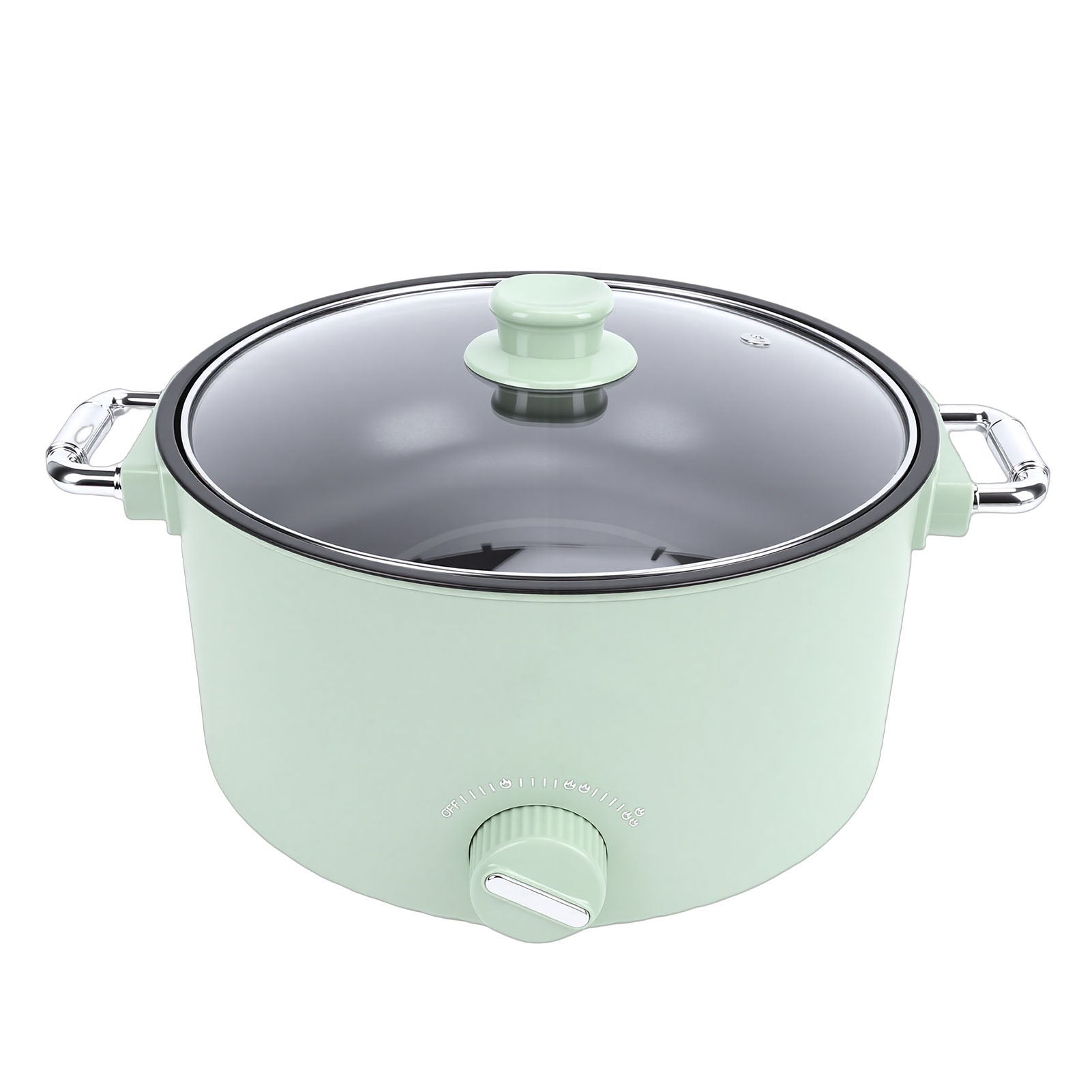 Pot électrique 800W 3L Catégorie alimentaire Revêtement antiadhésif Cuisinière électrique multifonctionnelle avec Stea