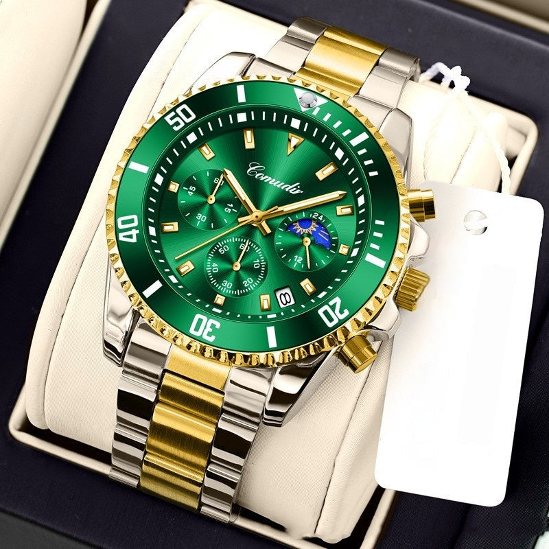 Montre imperméable à trois yeux pour hommes