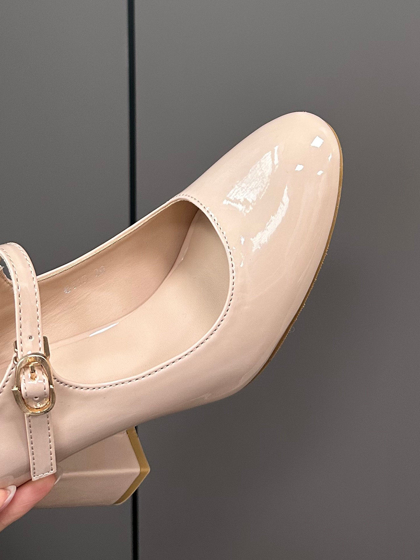 Super populaire Mary Jane Haut Talon Chaussures Femmes Été Français Block Talon en cuir Chaussures Retro