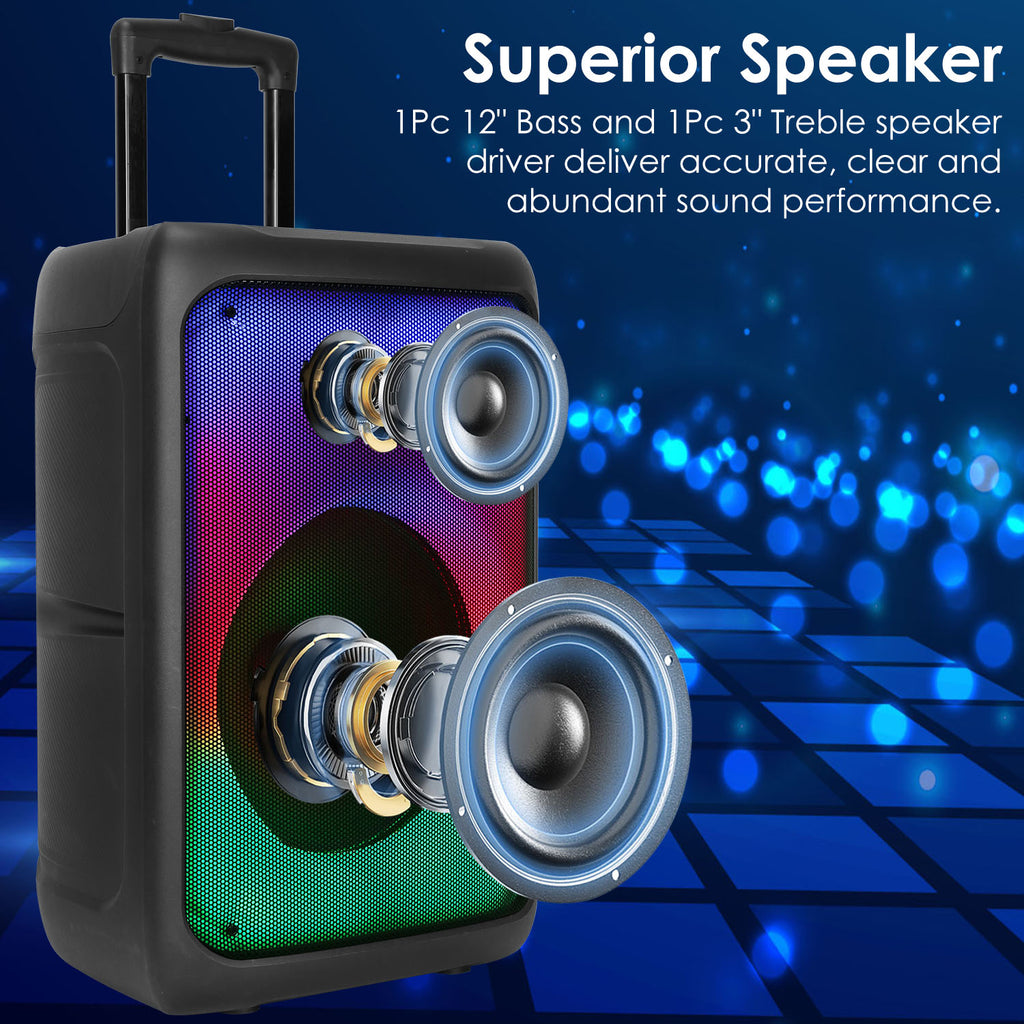 1Pc Portable Wireless Party Speaker Party Speaker avec 5 modes d'éclairage colorés TWS