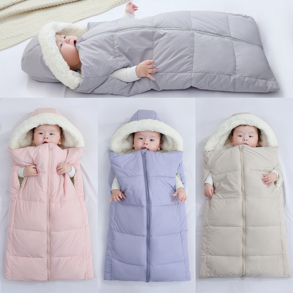L'automne et l'hiver chaud Épaisseur à capuchon Nouveau-né Swaddle