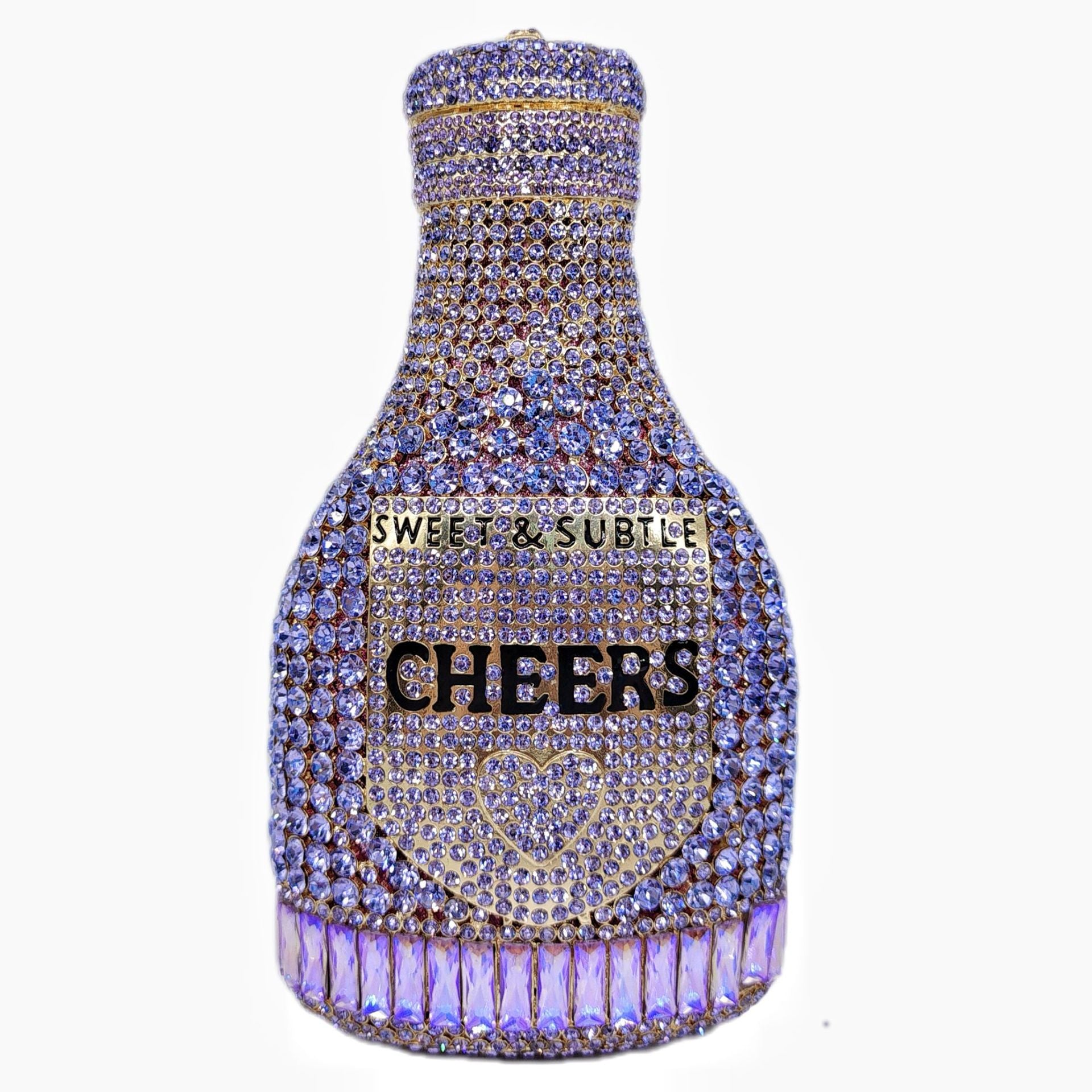Bouteille de Champagne Strass Soir Clutch Sac Femme