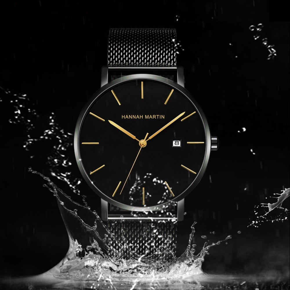 Montre étanche à quartz pour hommes d'affaires