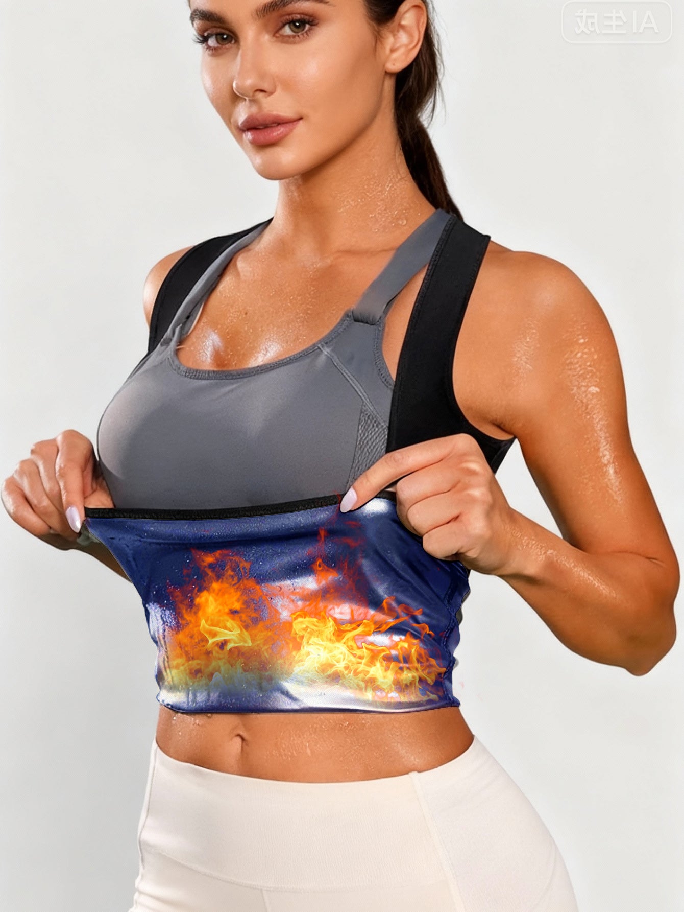 Sauna Vest pour femmes Sweat Trainer Vest Sauna Suit Workout Tank Top pour travailler dehors