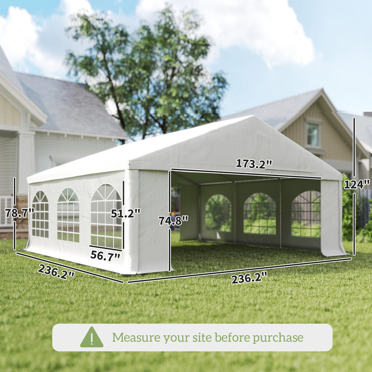 20 x 20 Heavy-Duty Wedding Tent