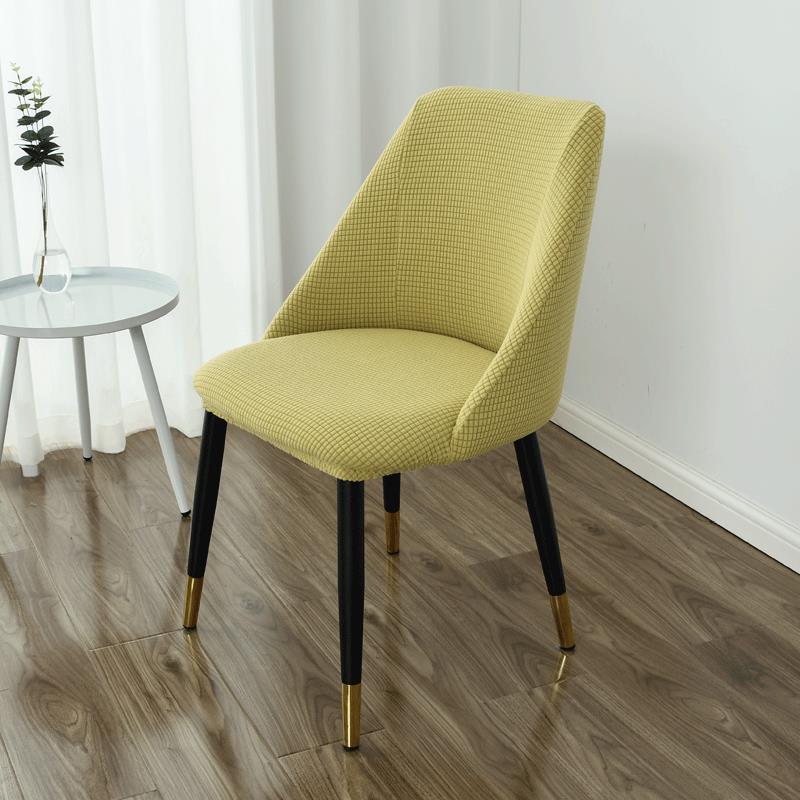 Couverture de chaise pleine en polaire à couleur solide courbée