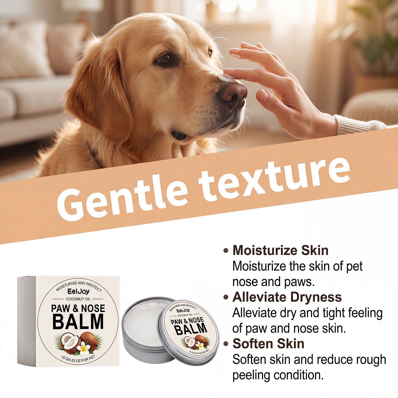 Eeljoy Pet Paw et soin du nez Wax Pet Paw et nez Crème hydratante et nourrissante pour Da