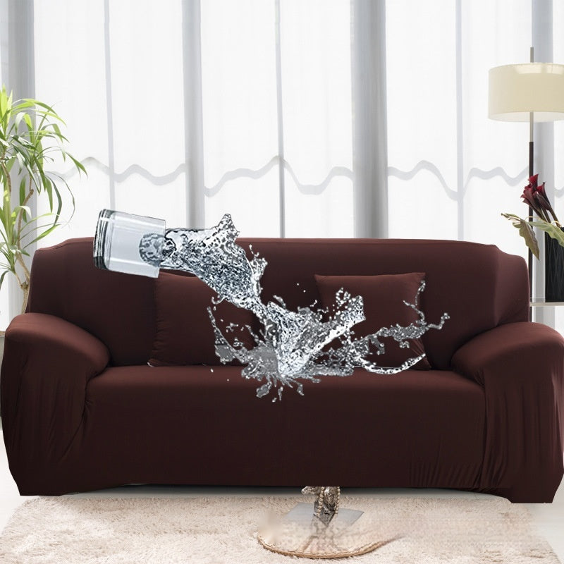 Solid Color Elastic Waterproof Sofa Couverture en soie de lait tout compris
